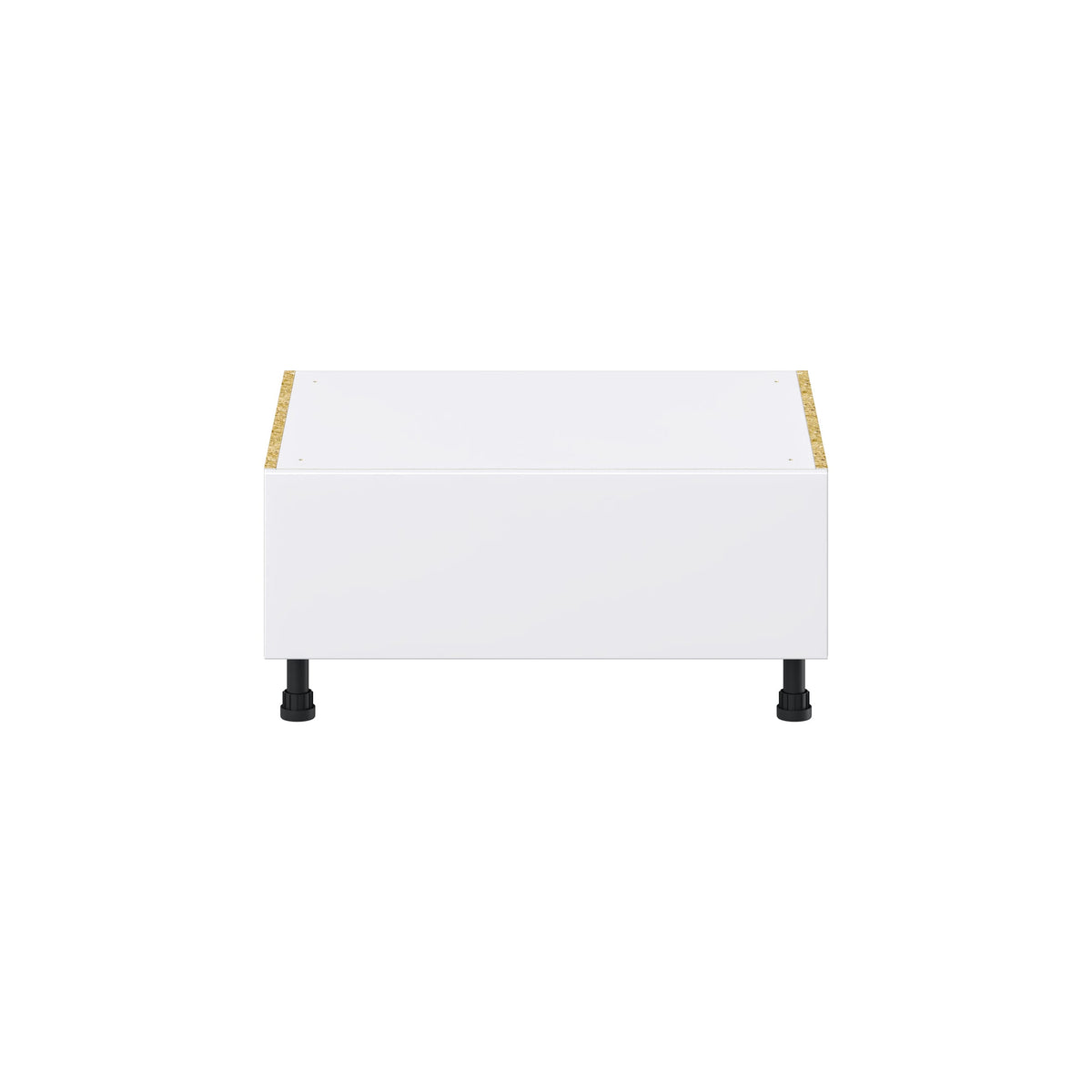 Hugo&Borg Lasalle 30-in W x 14.5-in H x 24-in D Bright White Slab 1-Drawer Base Fully Assembled Cabinet (Flat Panel Style)