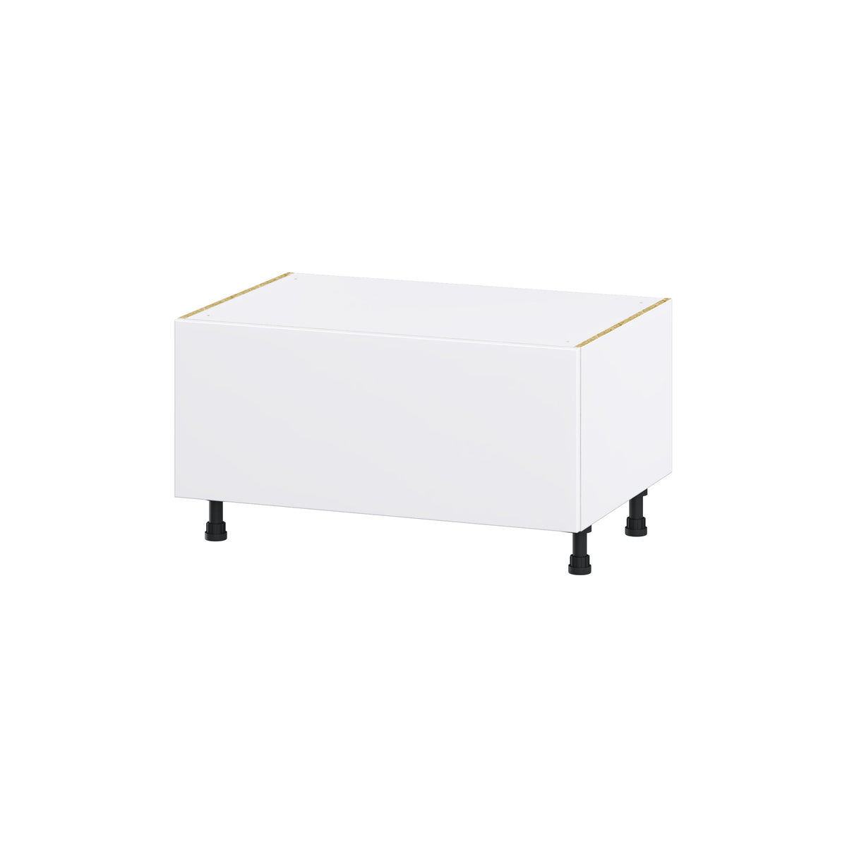 Hugo&Borg Lasalle 36-in W x 19.5-in H x 24-in D Bright White Slab 1-Drawer Base Fully Assembled Cabinet (Flat Panel Style)