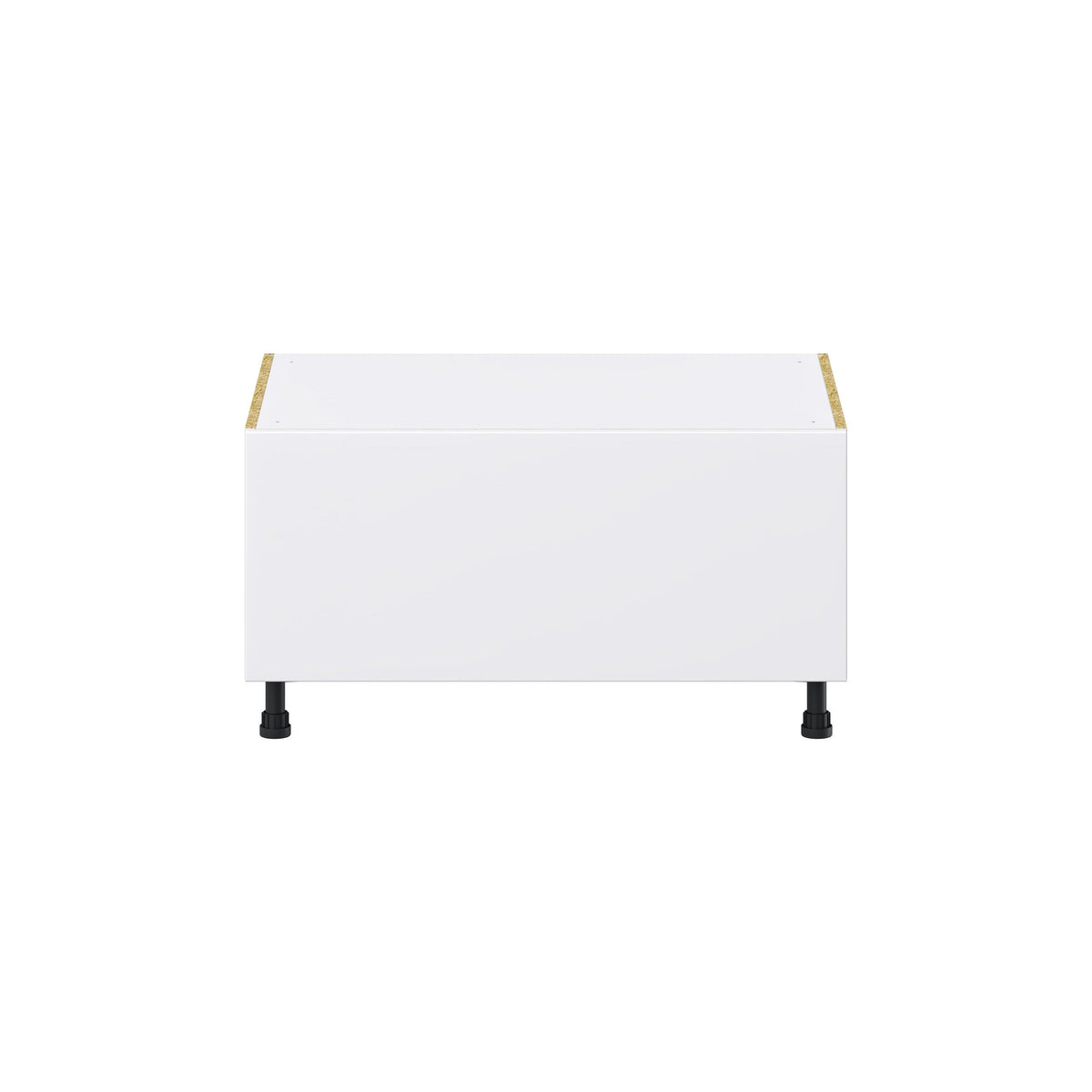 Hugo&Borg Lasalle 36-in W x 19.5-in H x 24-in D Bright White Slab 1-Drawer Base Fully Assembled Cabinet (Flat Panel Style)