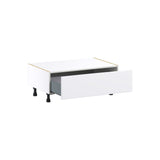Hugo&Borg Lasalle 36-in W x 14.5-in H x 24-in D Bright White Slab 1-Drawer Base Fully Assembled Cabinet (Flat Panel Style)