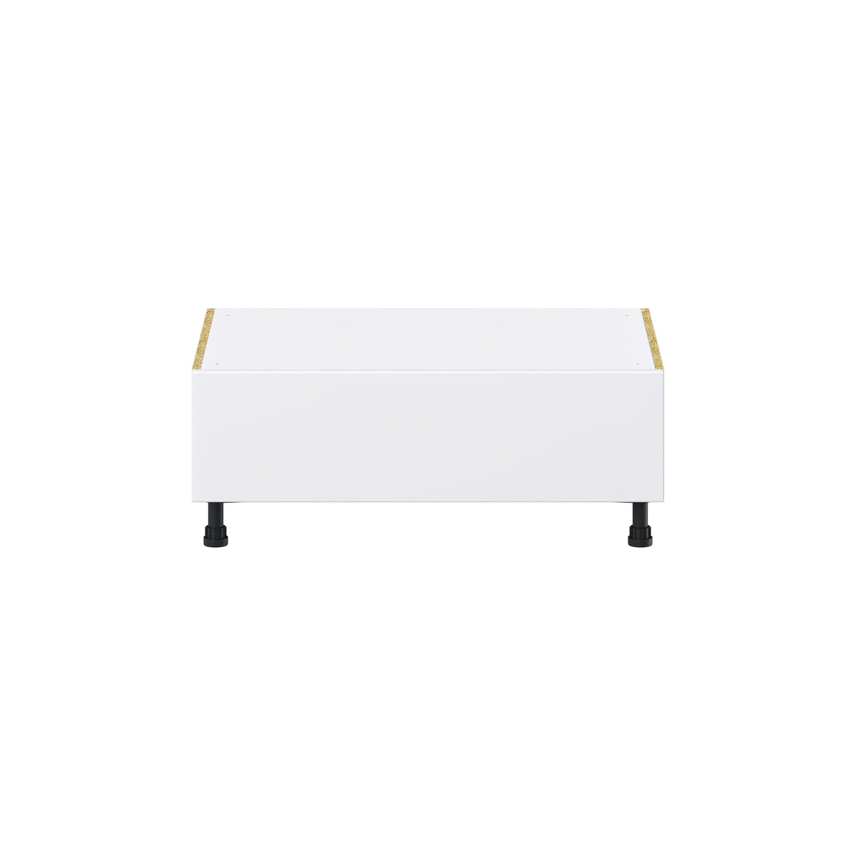 Hugo&Borg Lasalle 36-in W x 14.5-in H x 24-in D Bright White Slab 1-Drawer Base Fully Assembled Cabinet (Flat Panel Style)
