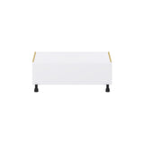 Hugo&Borg Lasalle 36-in W x 14.5-in H x 24-in D Bright White Slab 1-Drawer Base Fully Assembled Cabinet (Flat Panel Style)