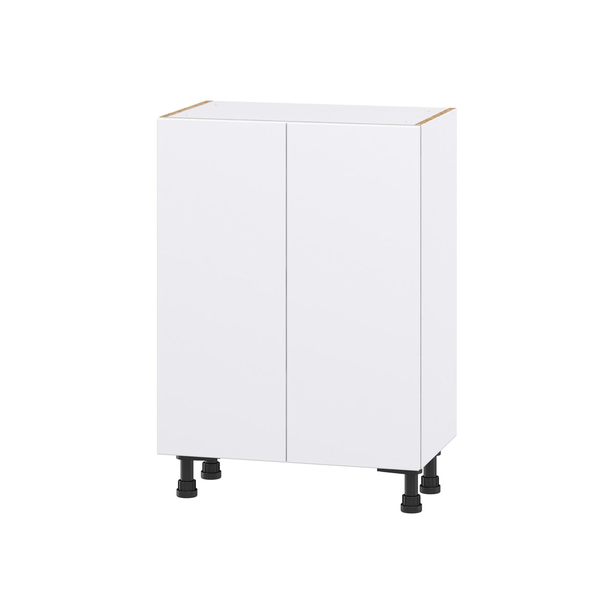 Hugo&Borg Lasalle 24-in W x 34.5-in H x 14-in D Bright White Slab 3-Drawers Base Fully Assembled Cabinet (Flat Panel Slab Style)