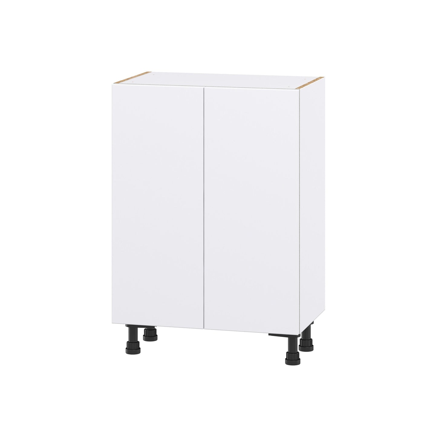 Hugo&Borg Lasalle 24-in W x 34.5-in H x 14-in D Bright White Slab 3-Drawers Base Fully Assembled Cabinet (Flat Panel Slab Style)