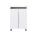 Hugo&Borg Lasalle 27-in W x 34.5-in H x 24-in D Bright White Slab 3-Drawers Base Fully Assembled Cabinet (Flat Panel Slab Style)