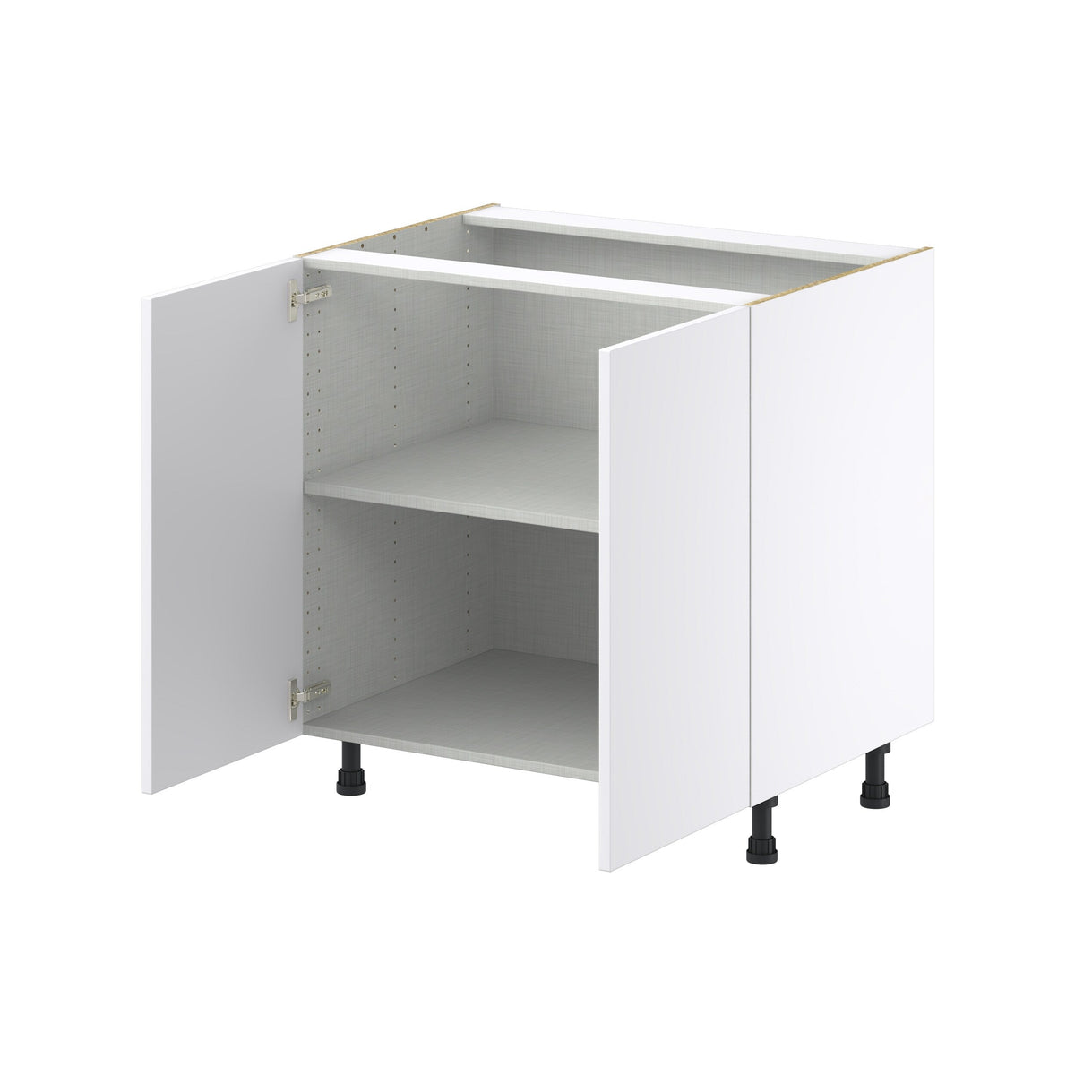 Hugo&Borg Lasalle 33-in W x 34.5-in H x 24-in D Bright White Slab Base Fully Assembled Cabinet (Flat Panel Slab Door Style)