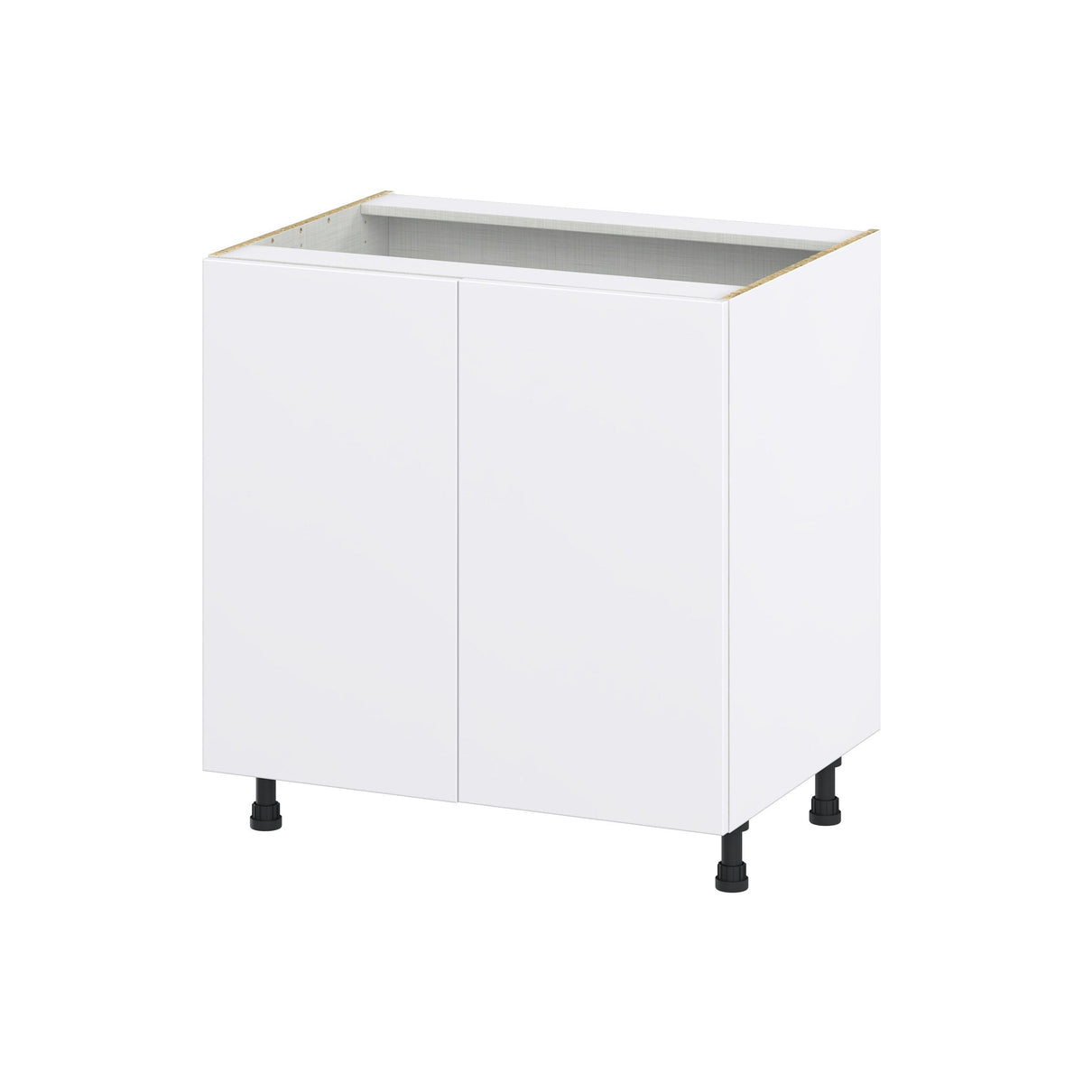 Hugo&Borg Lasalle 33-in W x 34.5-in H x 24-in D Bright White Slab Base Fully Assembled Cabinet (Flat Panel Slab Door Style)