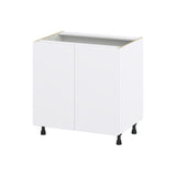 Hugo&Borg Lasalle 33-in W x 34.5-in H x 24-in D Bright White Slab Base Fully Assembled Cabinet (Flat Panel Slab Door Style)