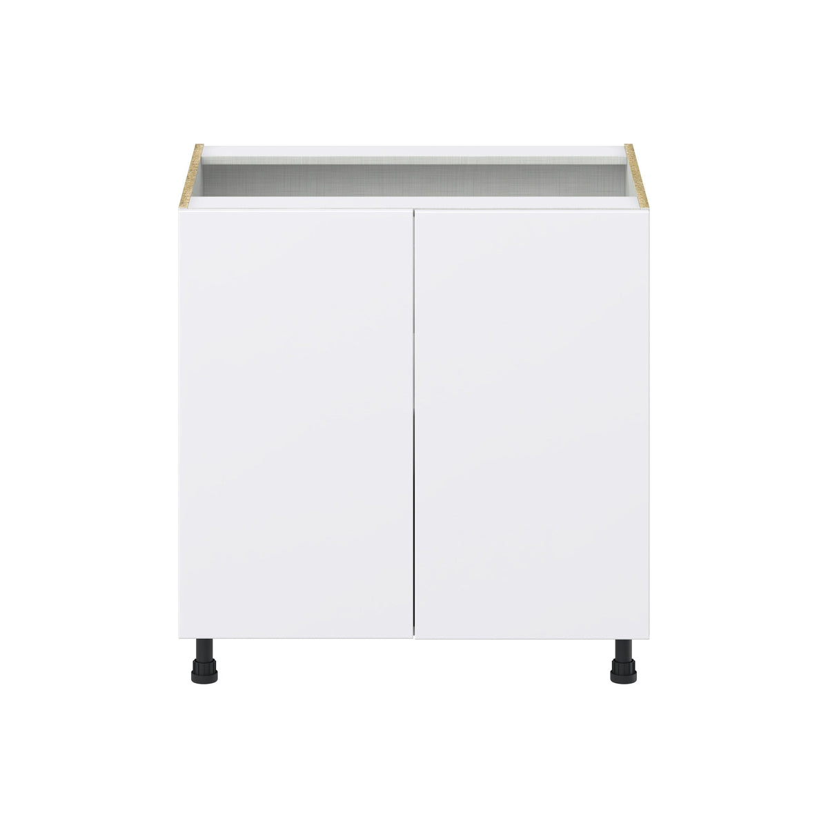 Hugo&Borg Lasalle 33-in W x 34.5-in H x 24-in D Bright White Slab Base Fully Assembled Cabinet (Flat Panel Slab Door Style)