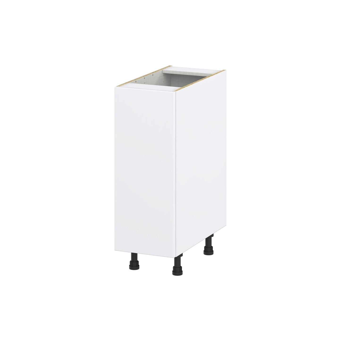 Hugo&Borg Lasalle 12-in W x 34.5-in H x 24-in D Bright White Slab 3-Drawers Base Fully Assembled Cabinet (Flat Panel Slab Style)