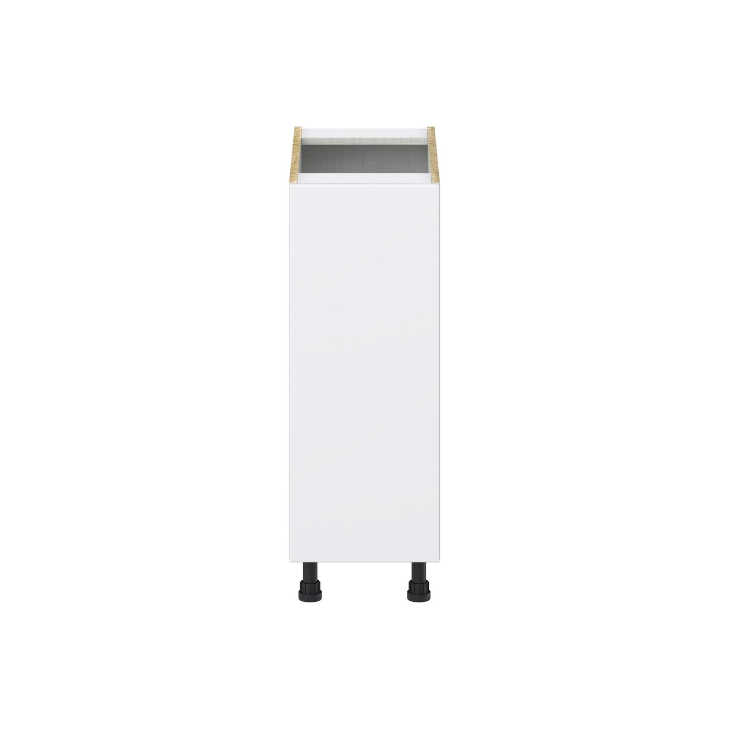 Hugo&Borg Lasalle 12-in W x 34.5-in H x 24-in D Bright White Slab 3-Drawers Base Fully Assembled Cabinet (Flat Panel Slab Style)