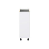 Hugo&Borg Lasalle 12-in W x 34.5-in H x 24-in D Bright White Slab 3-Drawers Base Fully Assembled Cabinet (Flat Panel Slab Style)