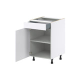 Hugo&Borg Lasalle 21-in W x 34.5-in H x 24-in D Bright White Slab 1-Drawer Base Fully Assembled Cabinet (Flat Panel Slab Style)