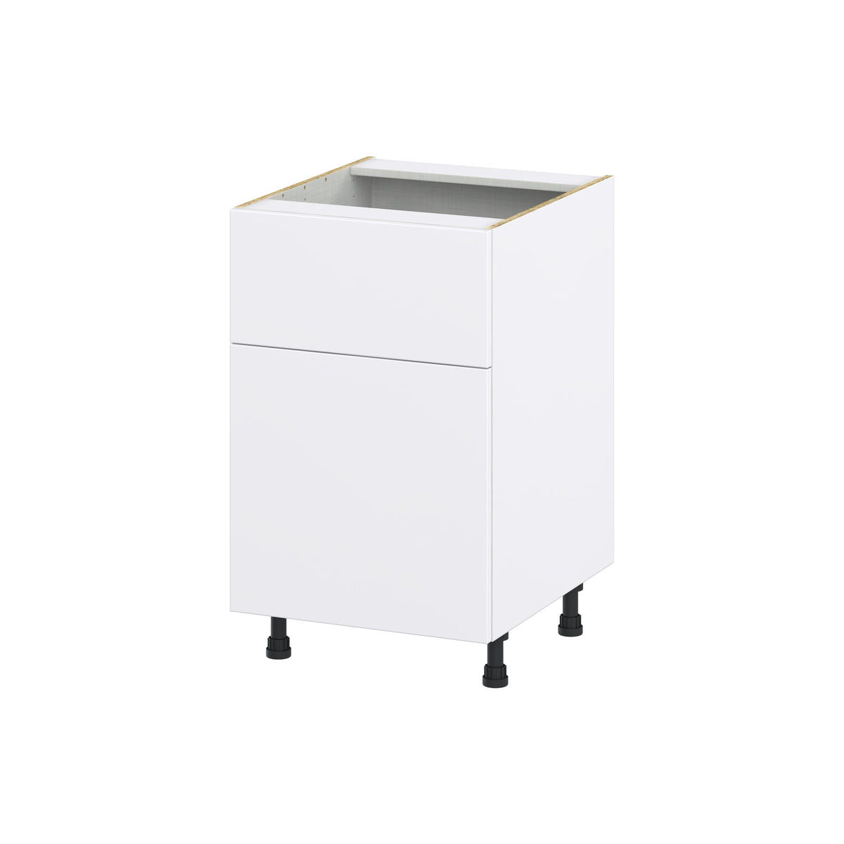 Hugo&Borg Lasalle 21-in W x 34.5-in H x 24-in D Bright White Slab 1-Drawer Base Fully Assembled Cabinet (Flat Panel Slab Style)