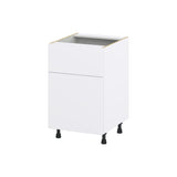 Hugo&Borg Lasalle 21-in W x 34.5-in H x 24-in D Bright White Slab 1-Drawer Base Fully Assembled Cabinet (Flat Panel Slab Style)