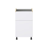 Hugo&Borg Lasalle 21-in W x 34.5-in H x 24-in D Bright White Slab 1-Drawer Base Fully Assembled Cabinet (Flat Panel Slab Style)