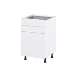 Hugo&Borg Lasalle 21-in W x 34.5-in H x 24-in D Bright White Slab 2-Drawers Base Fully Assembled Cabinet (Flat Panel Slab Style)