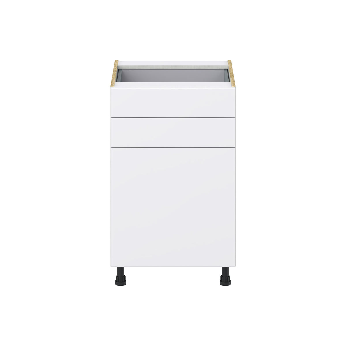 Hugo&Borg Lasalle 21-in W x 34.5-in H x 24-in D Bright White Slab 2-Drawers Base Fully Assembled Cabinet (Flat Panel Slab Style)