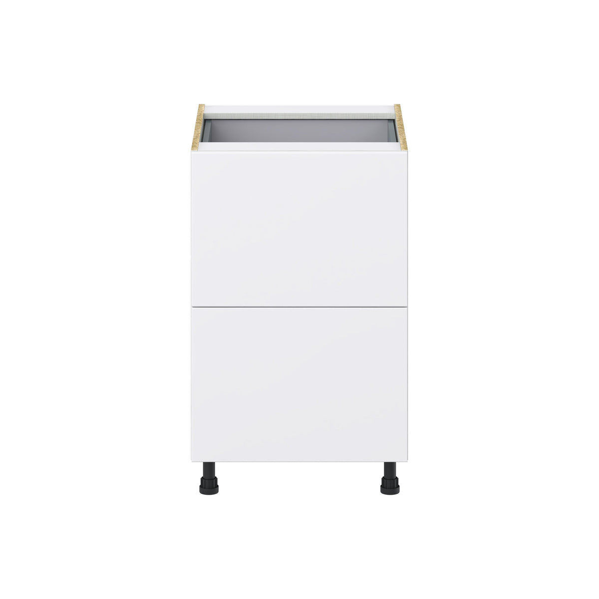 Hugo&Borg Lasalle 21-in W x 34.5-in H x 24-in D Bright White Slab 3-Drawer Base Fully Assembled Cabinet (Flat Panel Style)