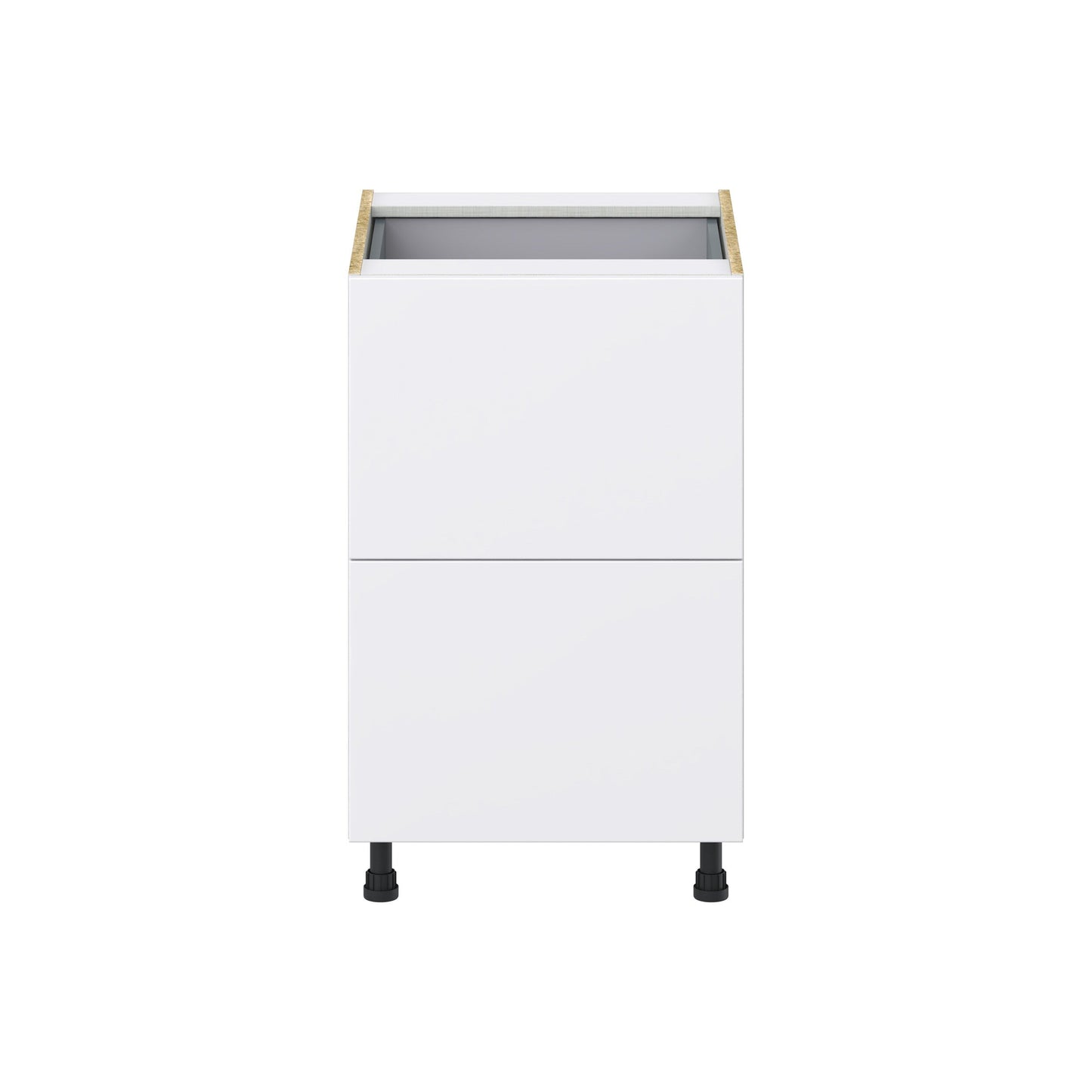 Hugo&Borg Lasalle 21-in W x 34.5-in H x 24-in D Bright White Slab 3-Drawer Base Fully Assembled Cabinet (Flat Panel Style)