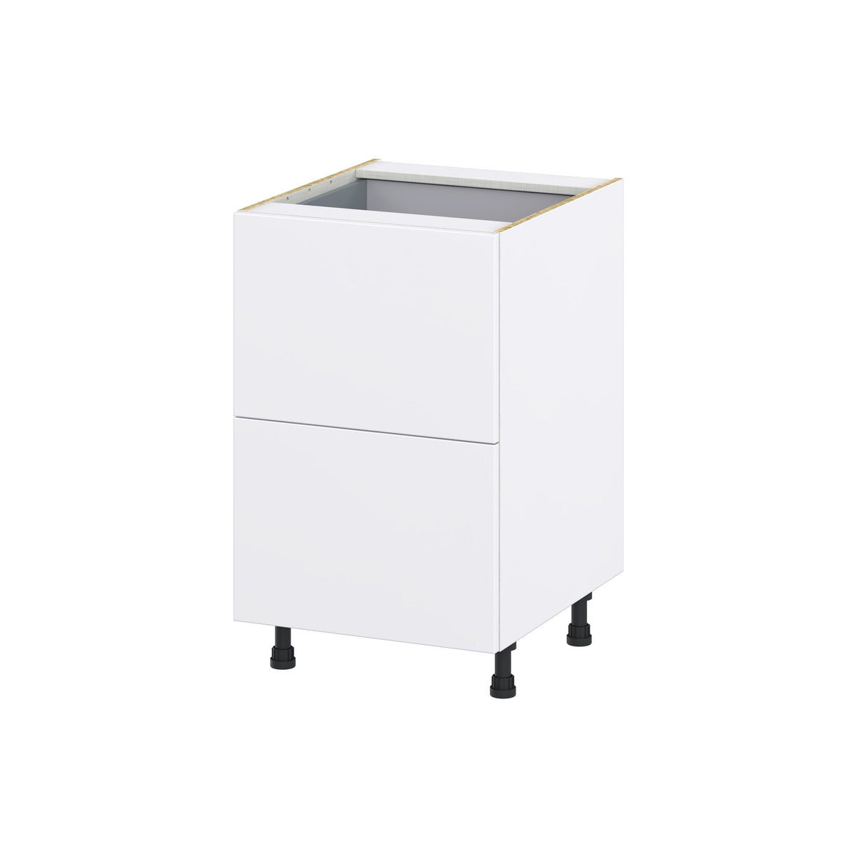 Hugo&Borg Lasalle 21-in W x 34.5-in H x 24-in D Bright White Slab 3-Drawer Base Fully Assembled Cabinet (Flat Panel Style)