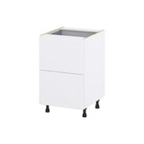 Hugo&Borg Lasalle 21-in W x 34.5-in H x 24-in D Bright White Slab 3-Drawer Base Fully Assembled Cabinet (Flat Panel Style)