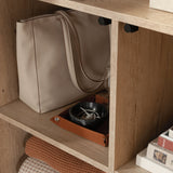 Sauder 34.882-in W x 59.764-in H Particleboard Prime Oak Freestanding Utility Storage Cabinet
