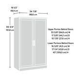 Sauder 34.882-in W x 59.764-in H Particleboard Prime Oak Freestanding Utility Storage Cabinet