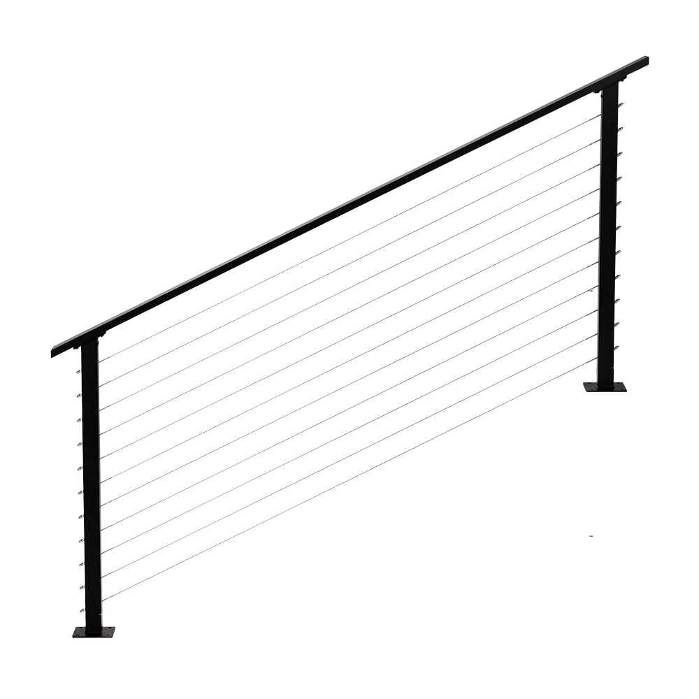 CityPost Stair Deck Mount x 36-in Steel Deck Cable Rail Kit