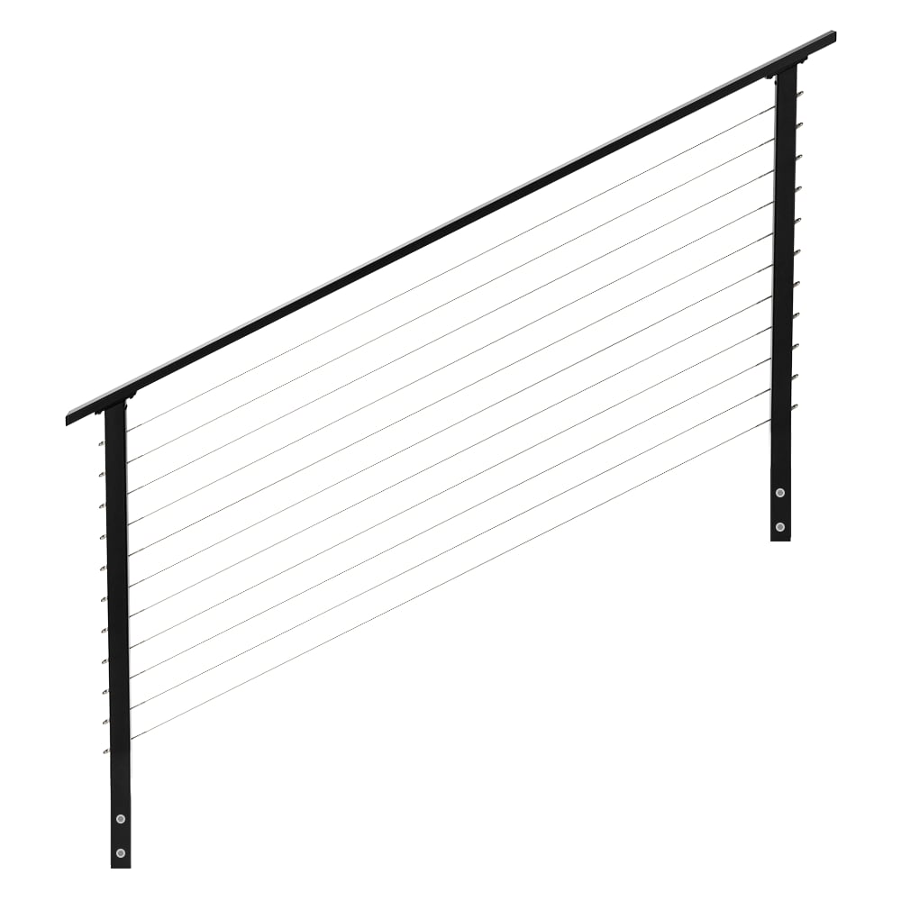 CityPost Stair Face Mount Steel Deck Cable Rail Kit