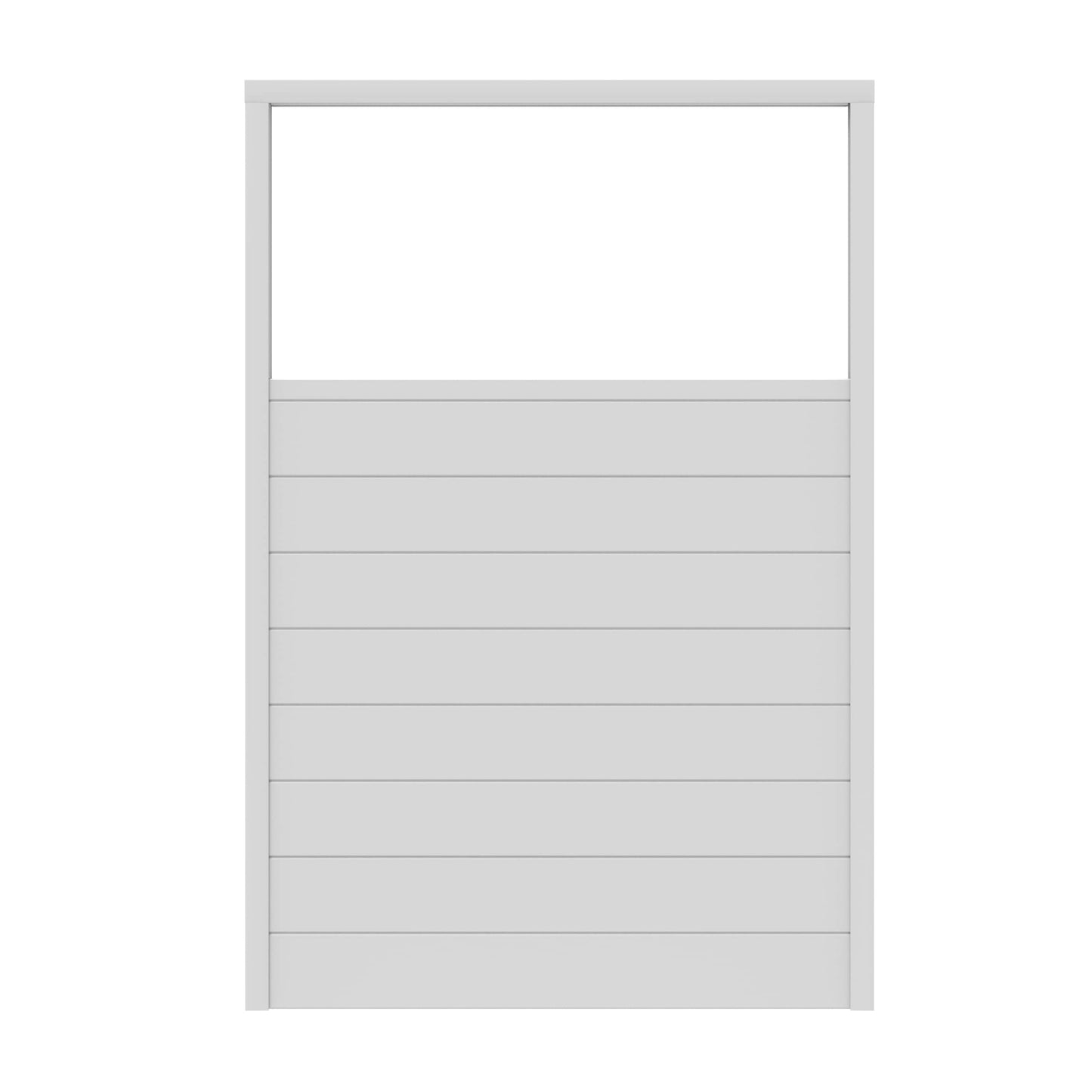 Freedom 6-ft H x 4-ft W White Vinyl Flat-top Fence Panel (Assembled)
