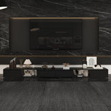 FUFU&GAGA Modern/Contemporary Black Tv Cabinet Integrated Tv Mount (Accommodates TVs up to 70-in)