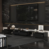 FUFU&GAGA Modern/Contemporary Black Tv Cabinet Integrated Tv Mount (Accommodates TVs up to 70-in)