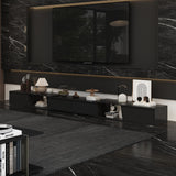 FUFU&GAGA Modern/Contemporary Black Tv Cabinet Integrated Tv Mount (Accommodates TVs up to 70-in)