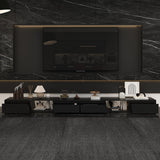 FUFU&GAGA Modern/Contemporary Black Tv Cabinet Integrated Tv Mount (Accommodates TVs up to 70-in)