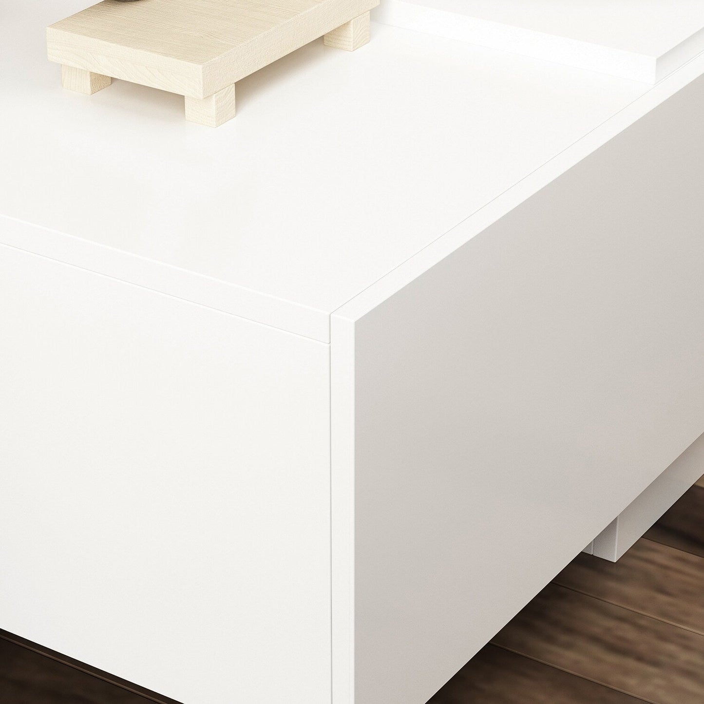 FUFU&GAGA Modern/Contemporary White Tv Cabinet (Accommodates TVs more than 70-in)