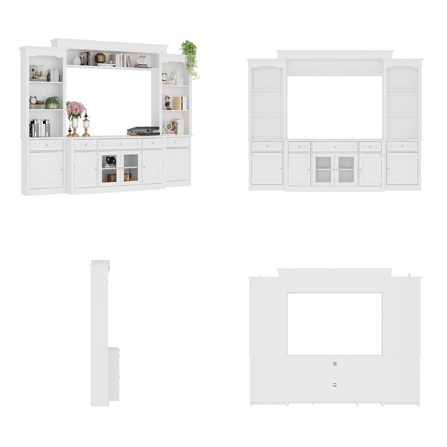 FUFU&GAGA Modern/Contemporary White Tv Cabinet (Accommodates TVs up to 55-in)