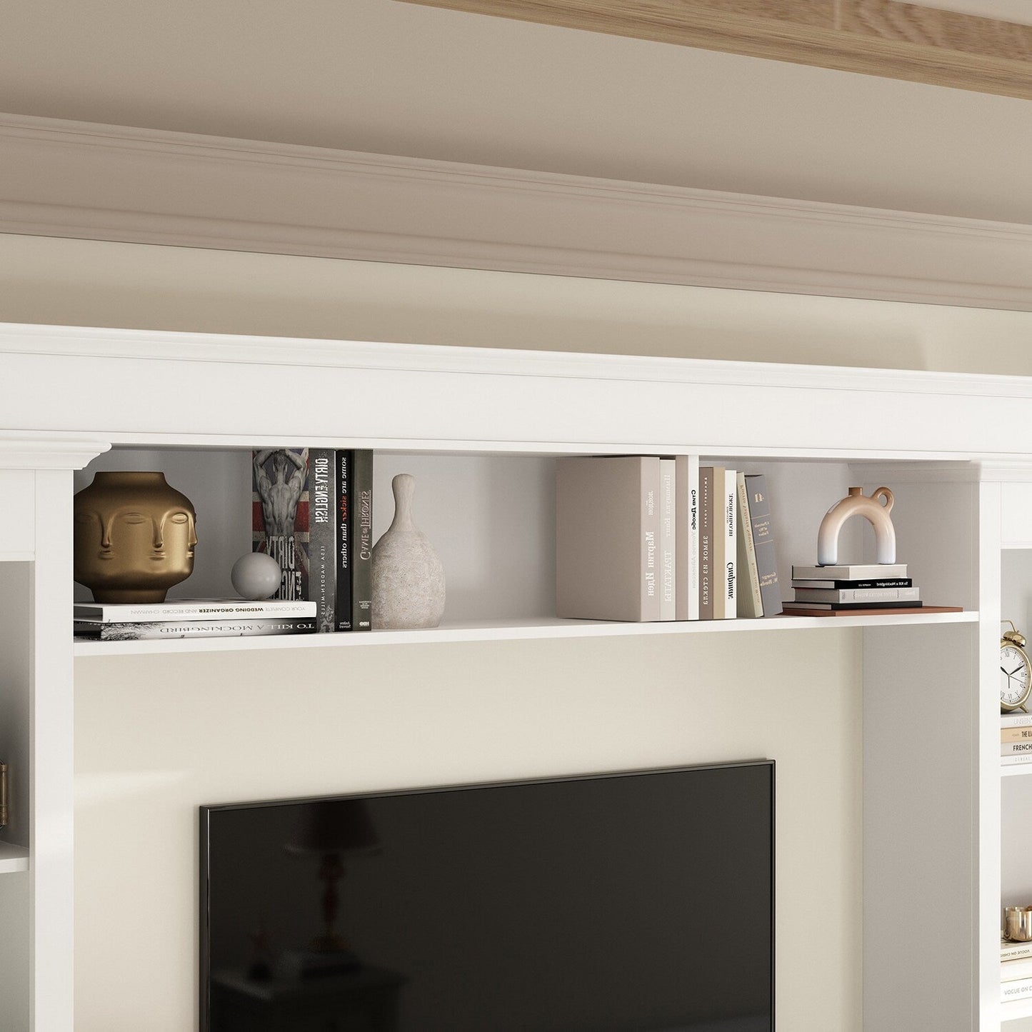 FUFU&GAGA Modern/Contemporary White Tv Cabinet (Accommodates TVs up to 55-in)