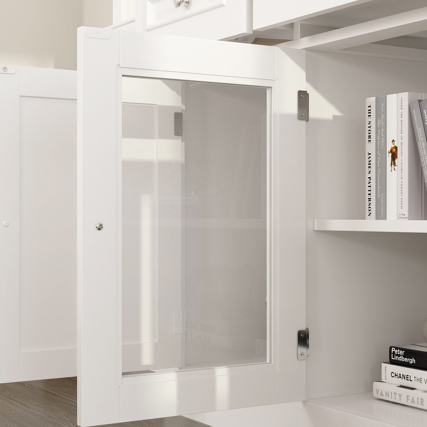 FUFU&GAGA Modern/Contemporary White Tv Cabinet (Accommodates TVs up to 55-in)