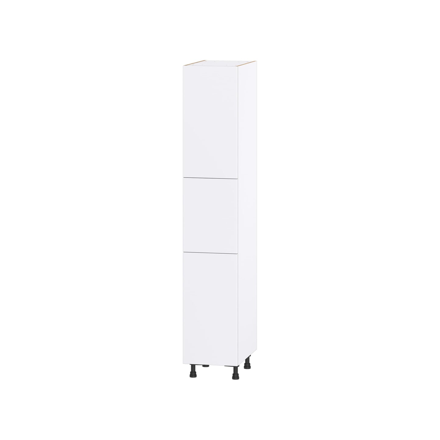 Hugo&Borg Lasalle 15-in W x 84.5-in H x 24-in D Bright White Slab Pantry Fully Assembled Cabinet (Flat Panel Slab Door Style)