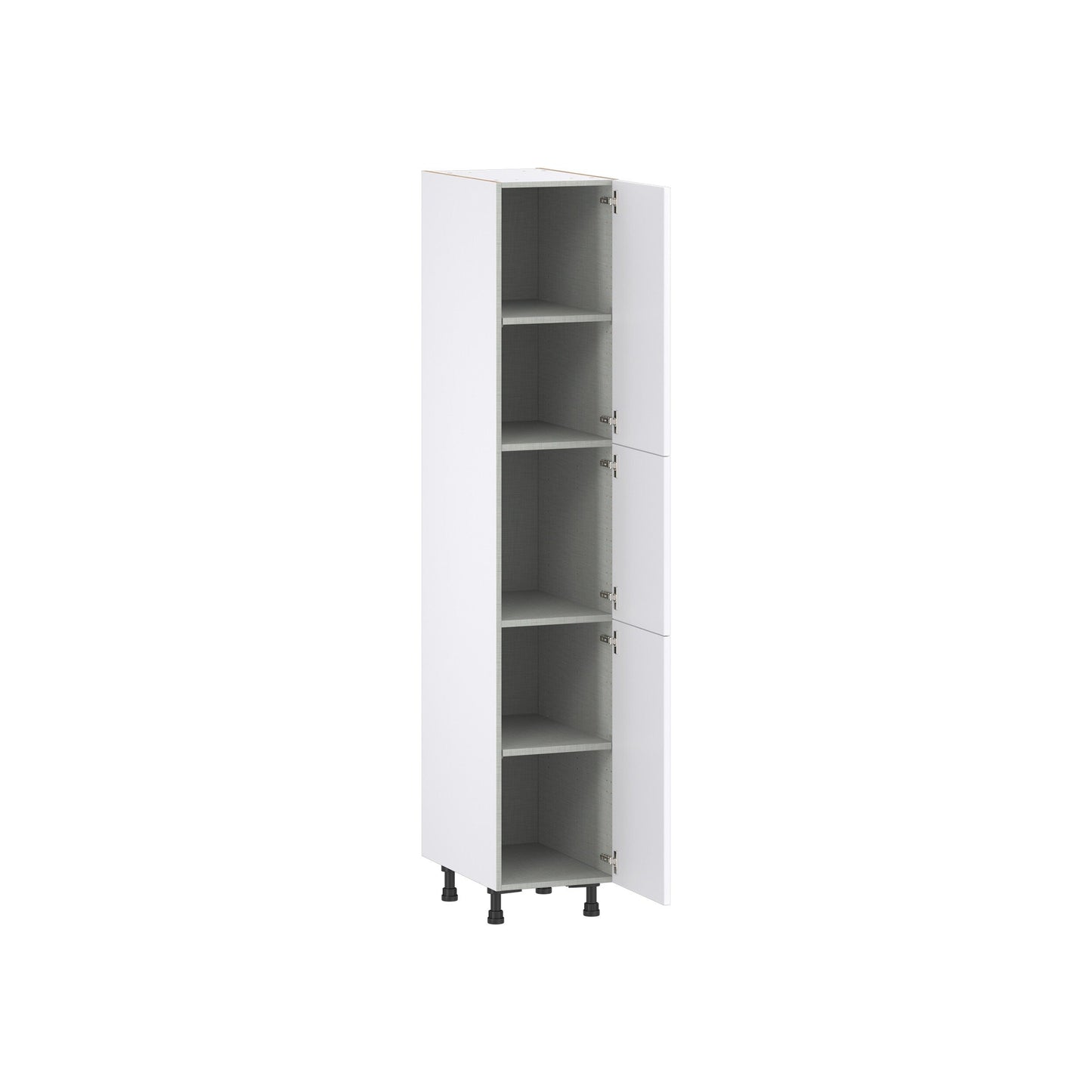 Hugo&Borg Lasalle 15-in W x 84.5-in H x 24-in D Bright White Slab Pantry Fully Assembled Cabinet (Flat Panel Slab Door Style)