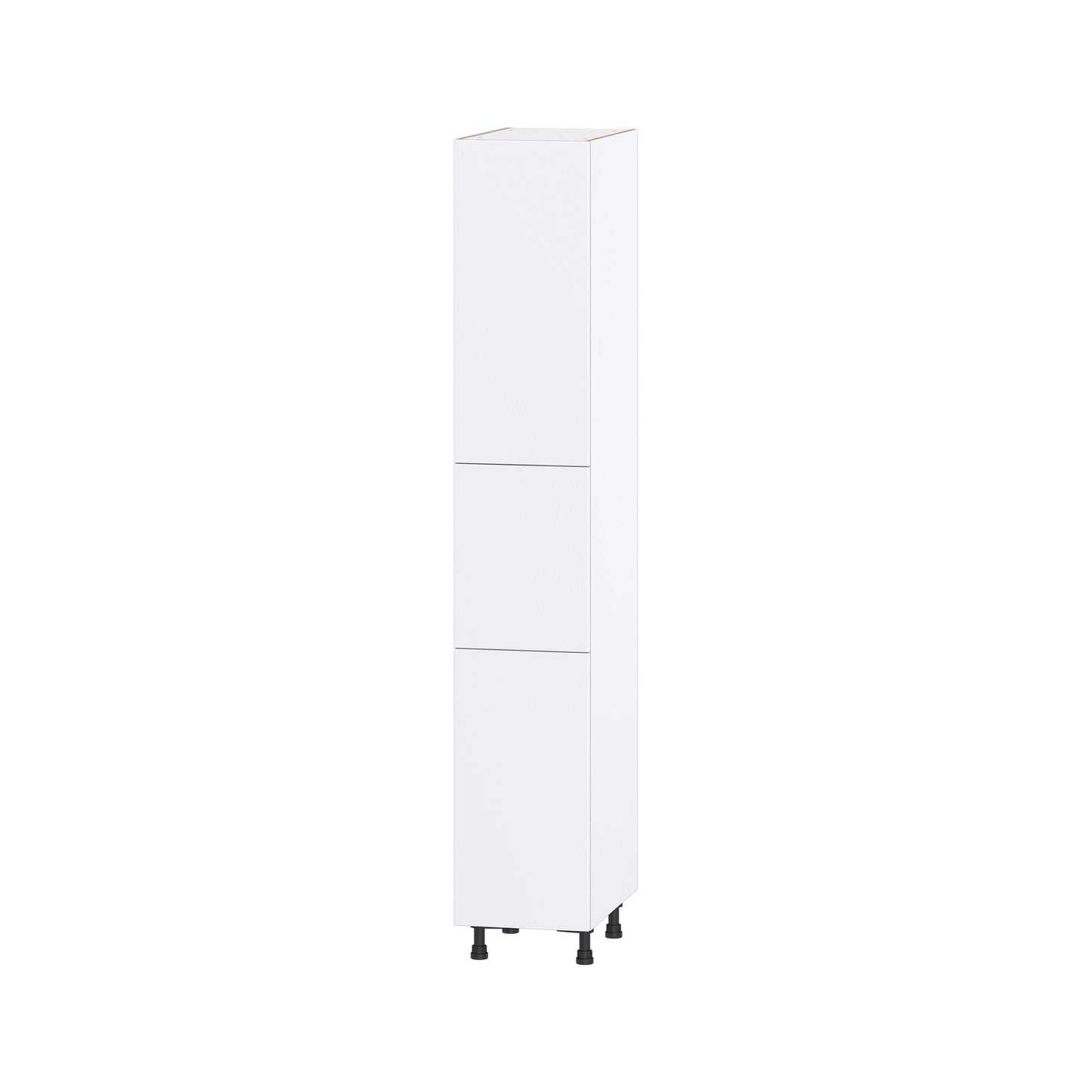 Hugo&Borg Lasalle 15-in W x 94.5-in H x 24-in D Bright White Slab Pantry Fully Assembled Cabinet (Flat Panel Slab Door Style)