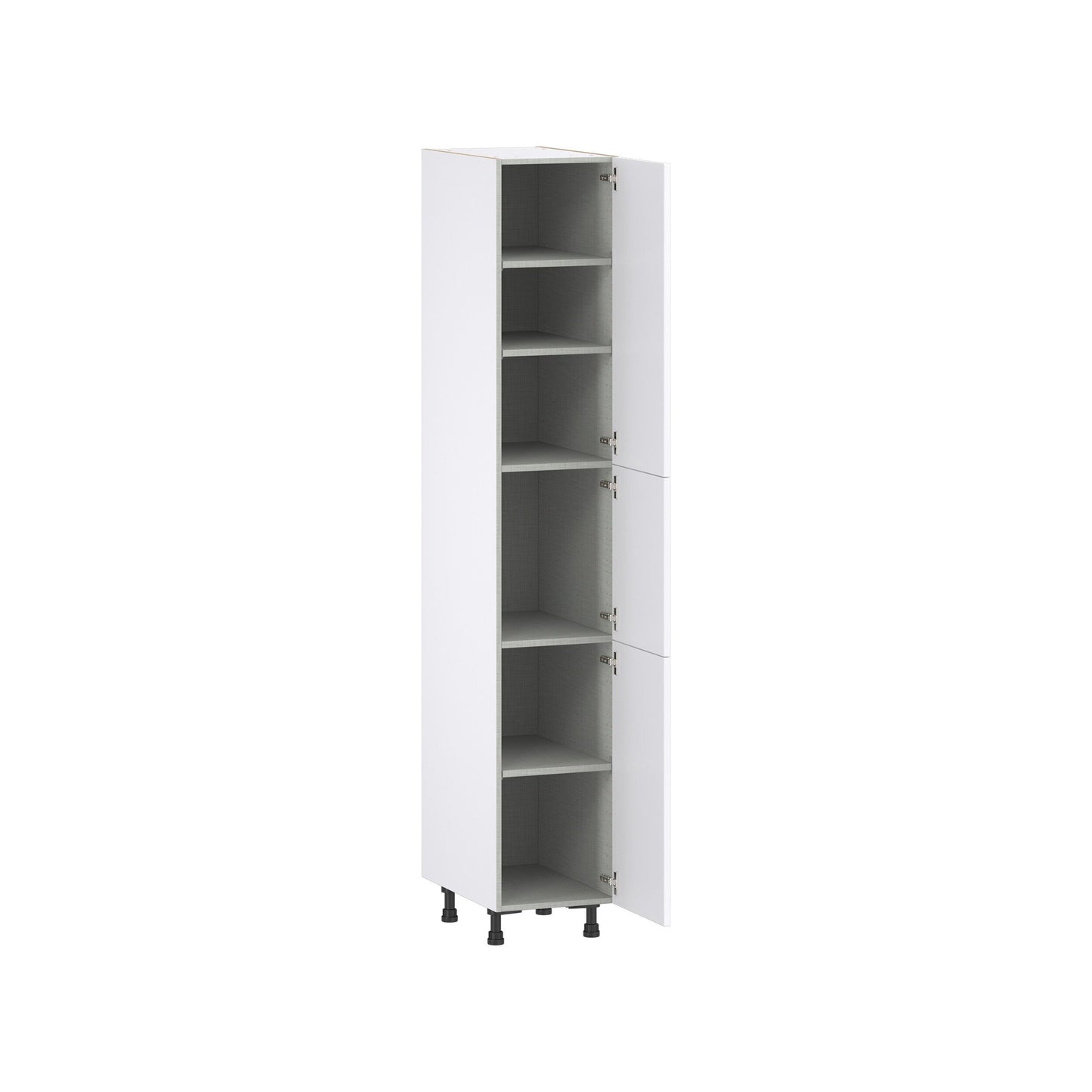 Hugo&Borg Lasalle 15-in W x 89.5-in H x 24-in D Bright White Slab Pantry Fully Assembled Cabinet (Flat Panel Slab Door Style)