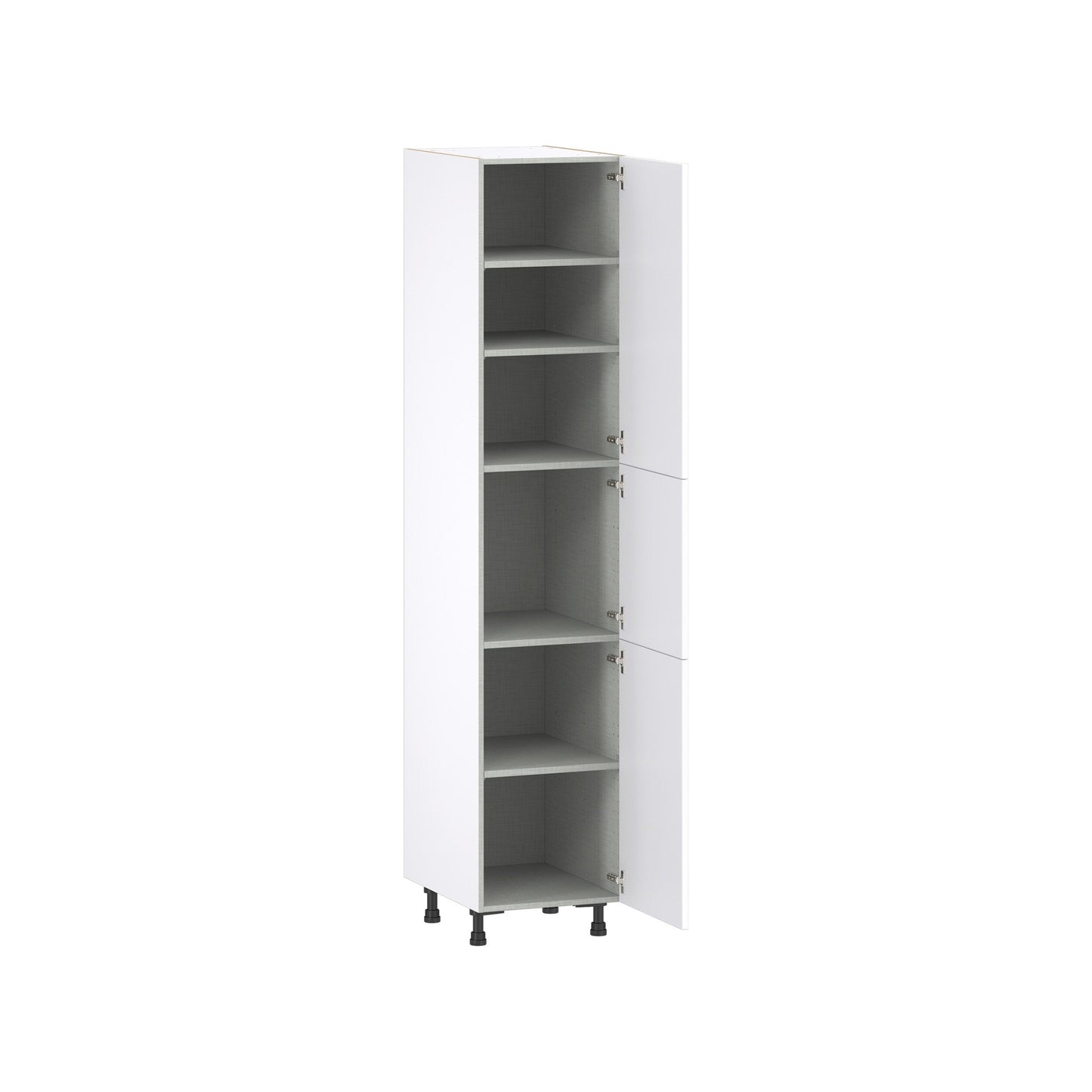 Hugo&Borg Lasalle 18-in W x 89.5-in H x 24-in D Bright White Slab Pantry Fully Assembled Cabinet (Flat Panel Slab Door Style)
