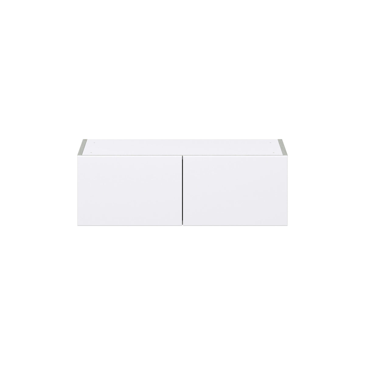 Hugo&Borg Lasalle 30-in W x 10-in H x 14-in D Bright White Slab Wall Fully Assembled Cabinet (Flat Panel Slab Door Style)