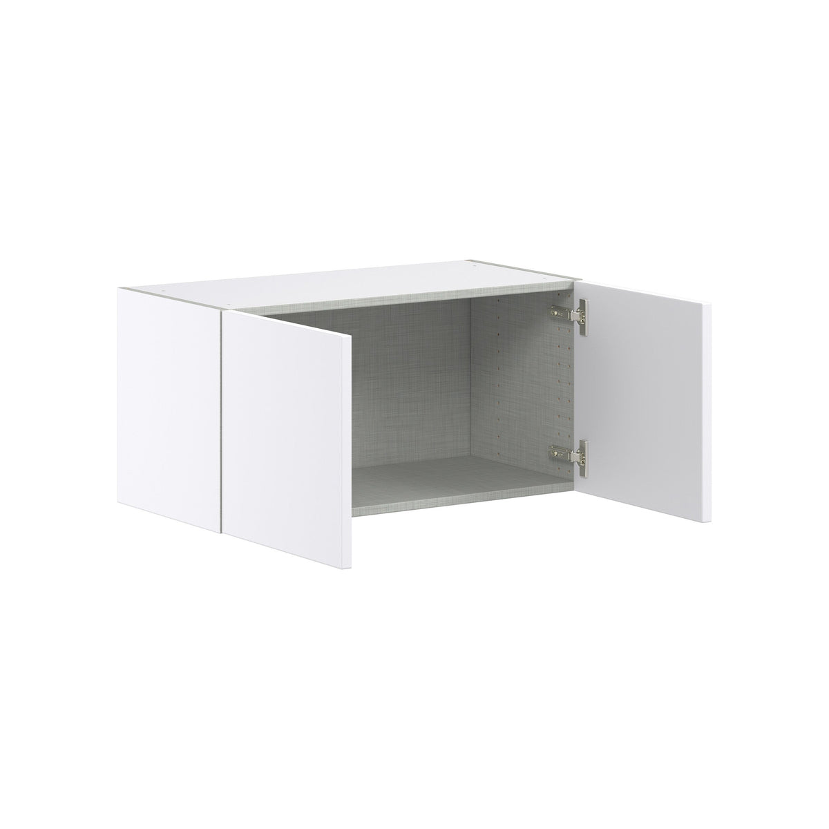 Hugo&Borg Lasalle 30-in W x 15-in H x 14-in D Bright White Slab Wall Fully Assembled Cabinet (Flat Panel Slab Door Style)