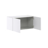 Hugo&Borg Lasalle 30-in W x 15-in H x 14-in D Bright White Slab Wall Fully Assembled Cabinet (Flat Panel Slab Door Style)