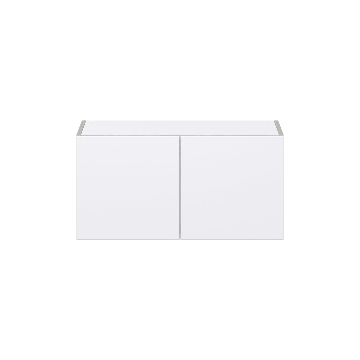 Hugo&Borg Lasalle 30-in W x 15-in H x 14-in D Bright White Slab Wall Fully Assembled Cabinet (Flat Panel Slab Door Style)
