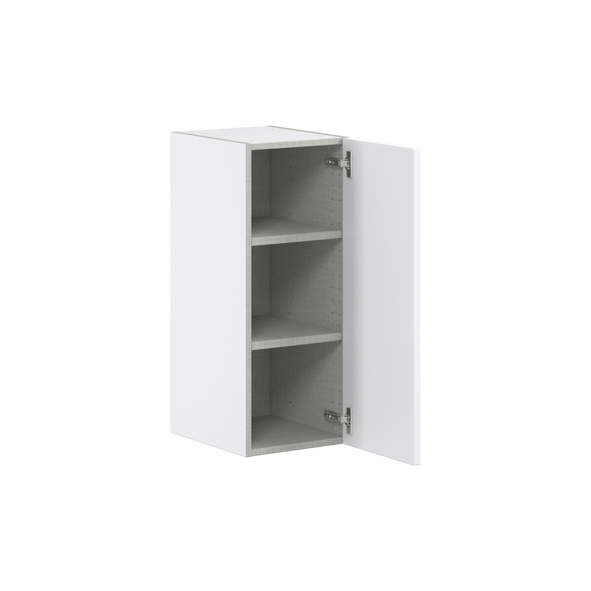 Hugo&Borg Lasalle 12-in W x 30-in H x 14-in D Bright White Slab Wall Fully Assembled Cabinet (Flat Panel Slab Door Style)