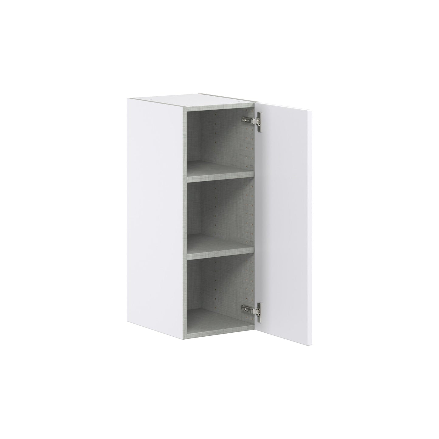 Hugo&Borg Lasalle 12-in W x 30-in H x 14-in D Bright White Slab Wall Fully Assembled Cabinet (Flat Panel Slab Door Style)